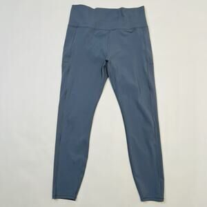 Vuori Studio Pocket Leggings Womens Size Large VW446 Blue Gray Athleisure 7/8